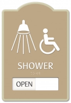 1 Line Common Room w/ Sliding Panel & Shower/ISA Symbols