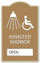 2 Line Common Room w/ Sliding Panel & Shower/ISA Symbols