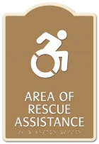 Area of Rescue Assistance Sign - NYC Compliant