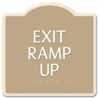 "Exit Ramp Up" Egress Sign - CA Compliant
