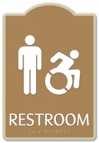 Restroom Sign w/Male & Dynamic ISA Symbols