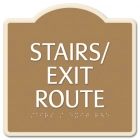 "Stairs/Exit Route" Egress Sign - CA Compliant