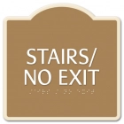 "Stairs/No Exit" Egress Sign - CA Compliant