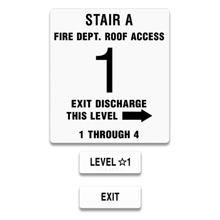 Stairwell ID (Exit Level) - Washington, DC Code <br>4 or 5 Floors